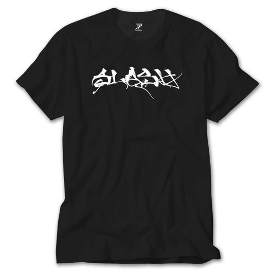 Slash Logo Siyah Tişört