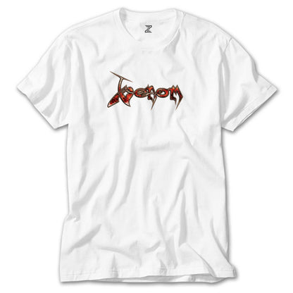 Venom Fire Logo Beyaz Tişört