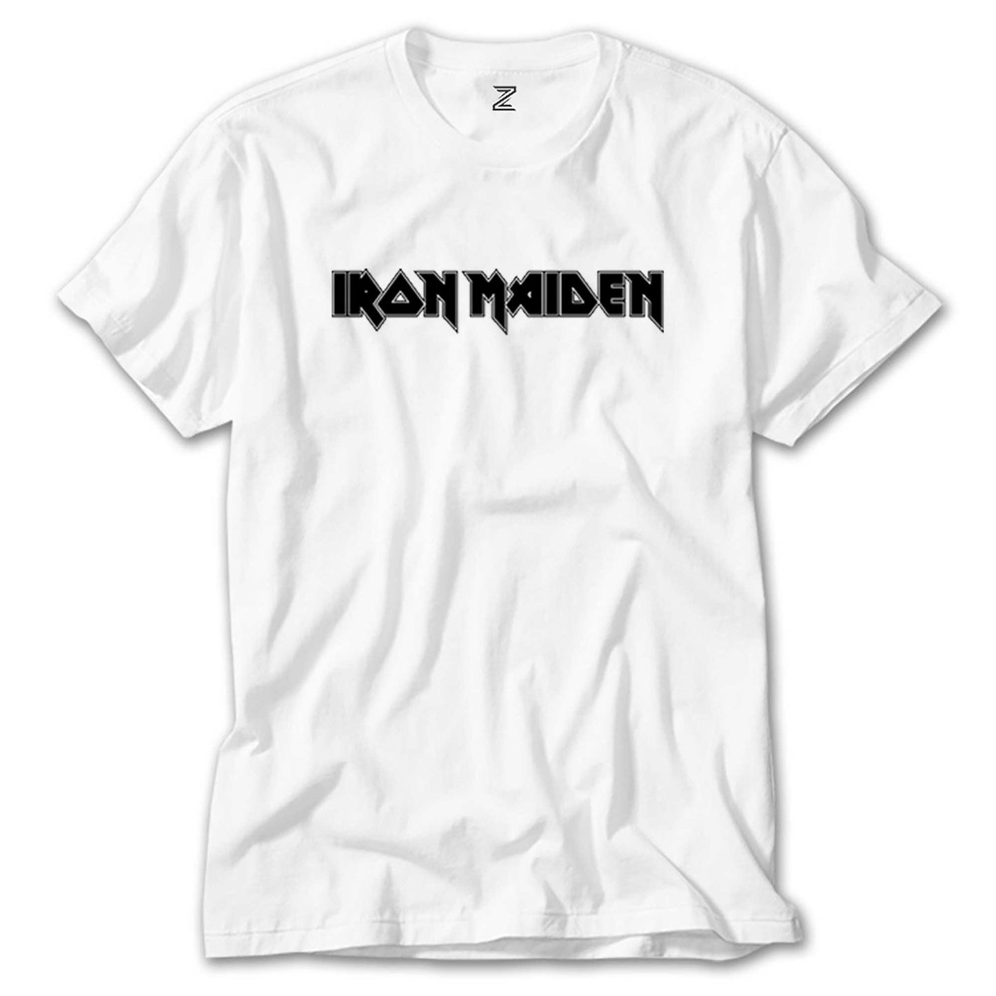 Iron Maiden Black Text Beyaz Tişört
