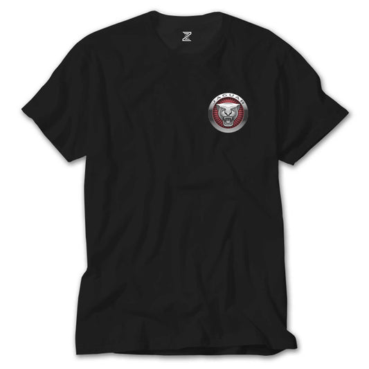 Jaguar Color Logo Siyah Tişört