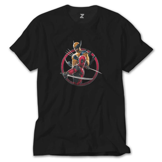Deadpool Wolverine Movie Siyah Tişört