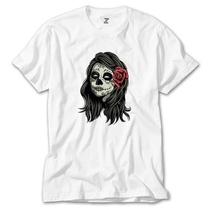 La Calavera Portre Beyaz Tişört