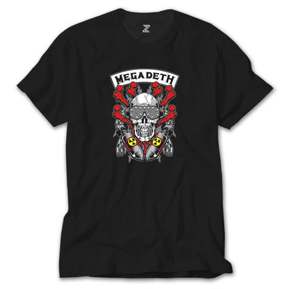 Megadeth Skull and Chemical Bomb Siyah Tişört