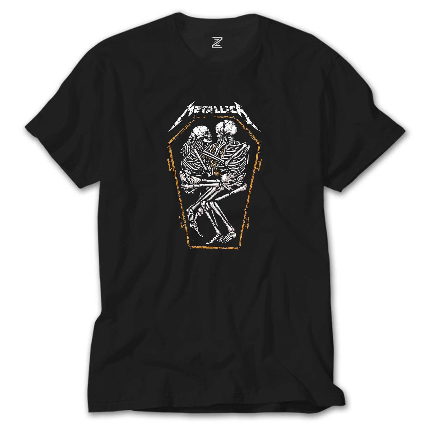 Metallica Grave Two Skeletons Siyah Tişört