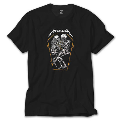 Metallica Grave Two Skeletons Siyah Tişört
