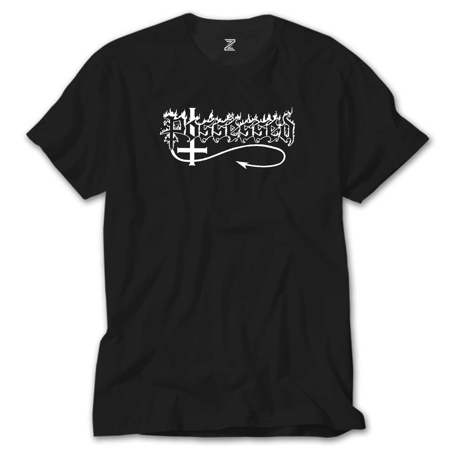 Possessed Text Logo Siyah Tişört