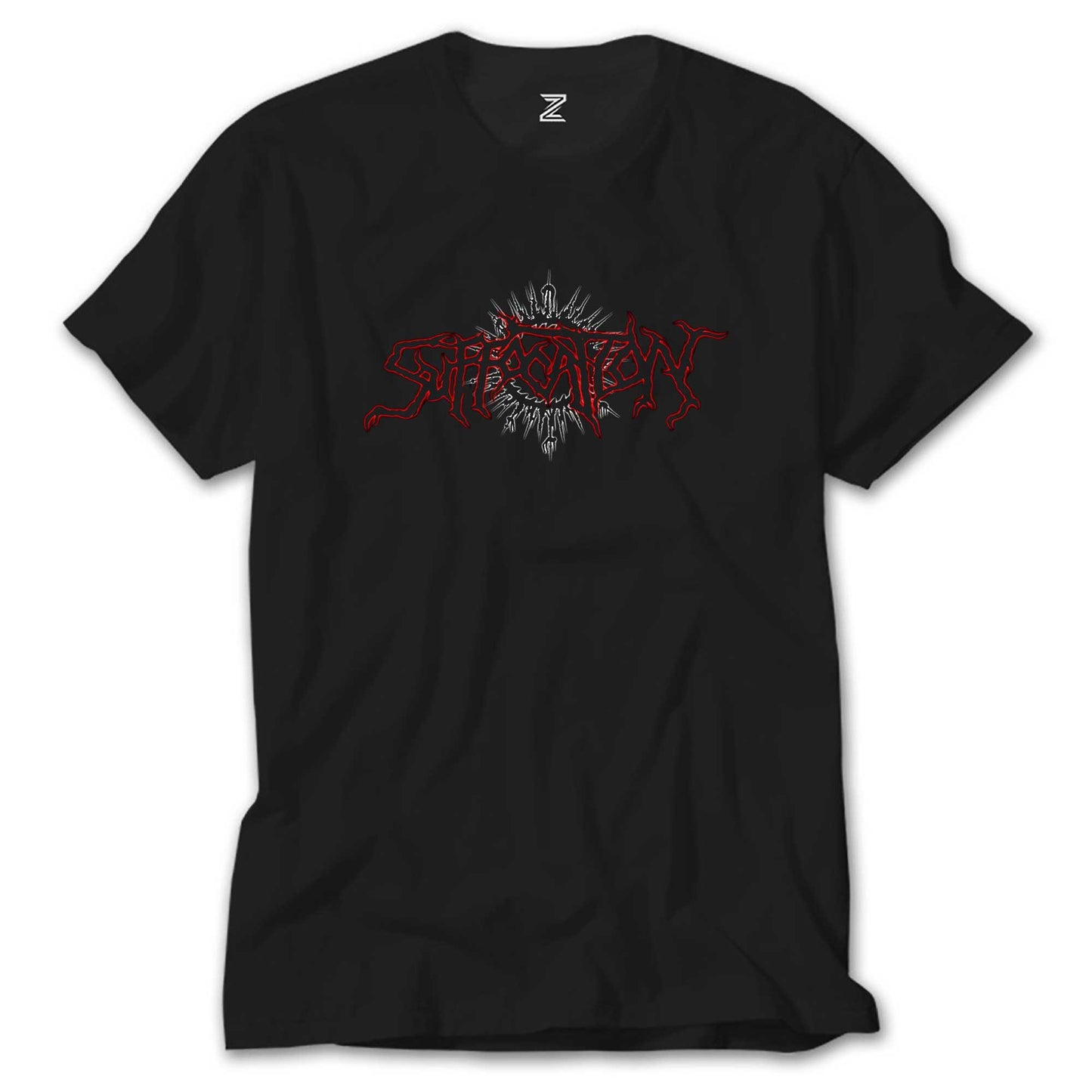 Suffocation Yazılı Logo Siyah Tişört