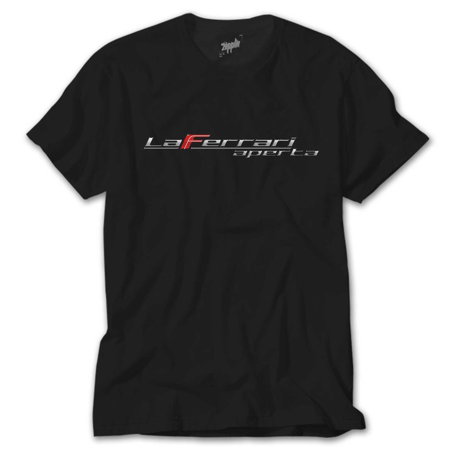 La Ferrari Aperta Logo Siyah Tişört