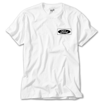 Ford Logo Black Beyaz Tişört