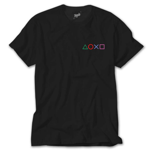 Playstation Consol Siyah Tişört