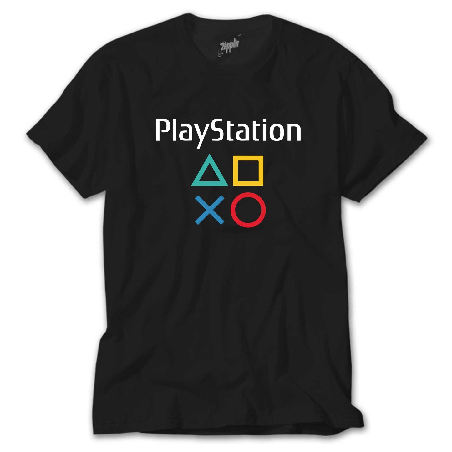Playstation Gamepad Yazı Siyah Tişört