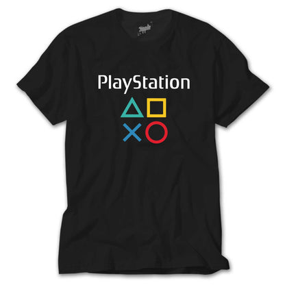 Playstation Gamepad Yazı Siyah Tişört
