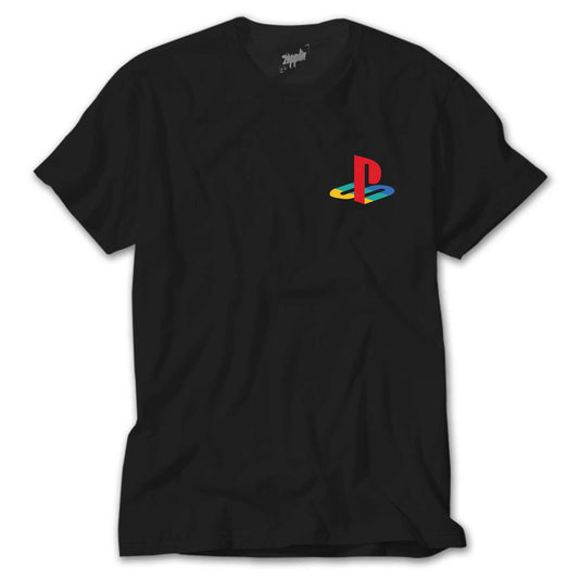 Playstation Logo Color Siyah Tişört