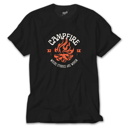 Camp Fire Siyah Tişört