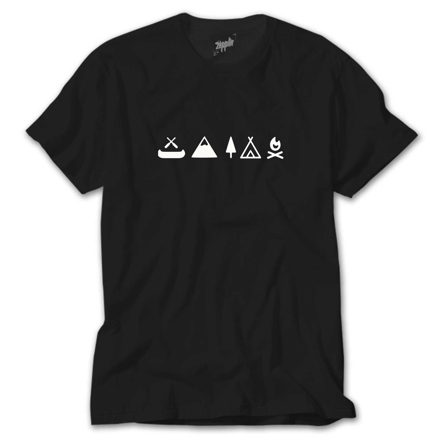 Camp Icon Siyah Tişört