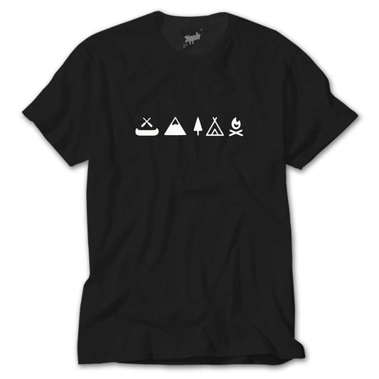 Camp Icon Siyah Tişört
