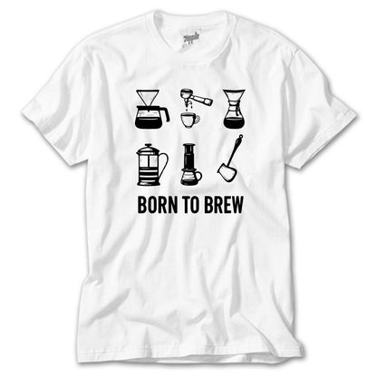 Barista Born To Brew Beyaz Tişört