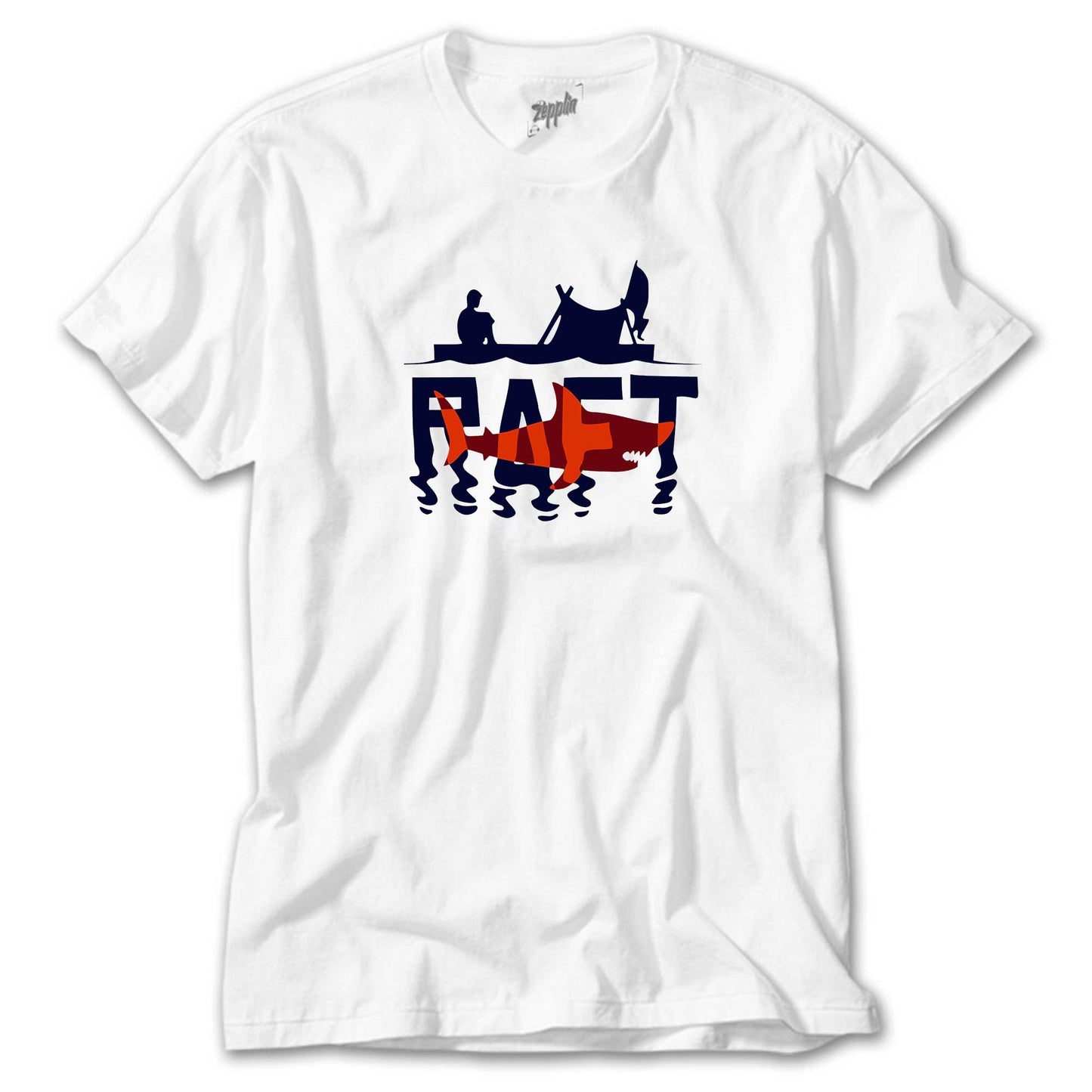 Raft Logo Shark Beyaz Tişört