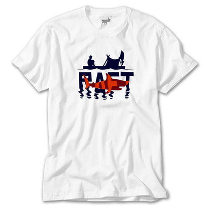 Raft Logo Shark Beyaz Tişört