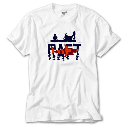 Raft Logo Shark Beyaz Tişört
