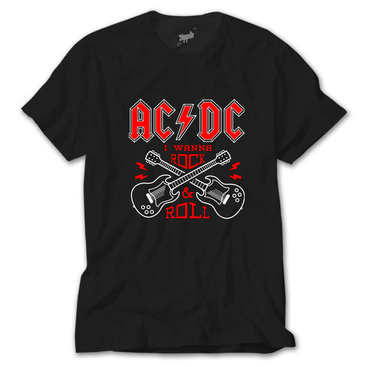 Ac Dc Wanna Siyah Tişört