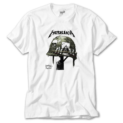 Metallica Diposab e Heroes Beyaz Tişört