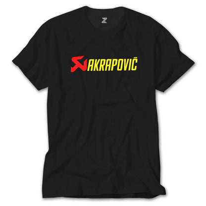 Akrapovic Logo Text Siyah Tişört