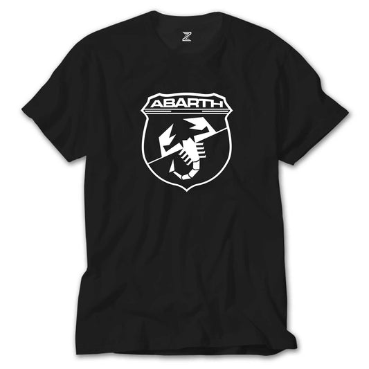 Abarth White Logo Siyah Tişört