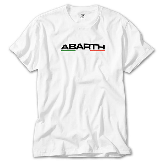Abarth Text İtalya Beyaz Tişört