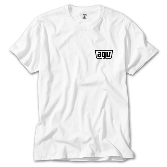 Agv Text Logo Beyaz Tişört