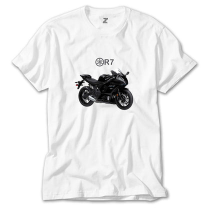 Yamaha R7 Black Beyaz Tişört