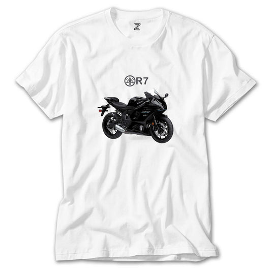 Yamaha R7 Black Beyaz Tişört