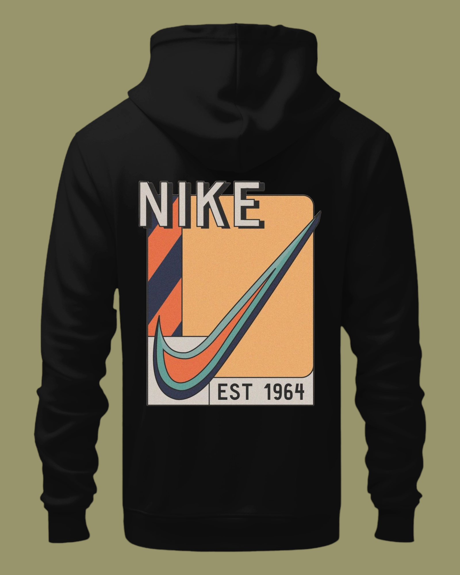 Nike Sırt Baskılı Fermuarlı Hoodie