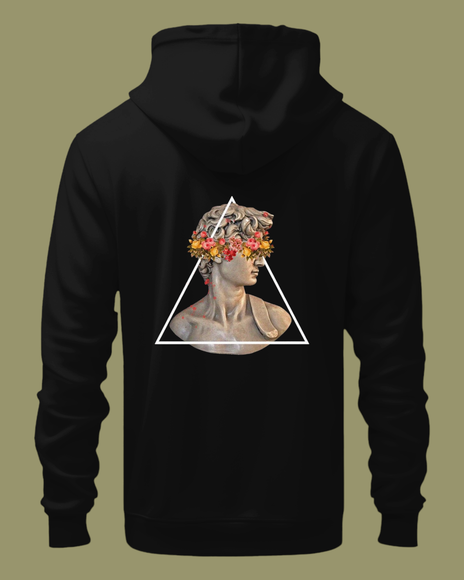 Sanat Tema Baskılı Fermuarlı Hoodie